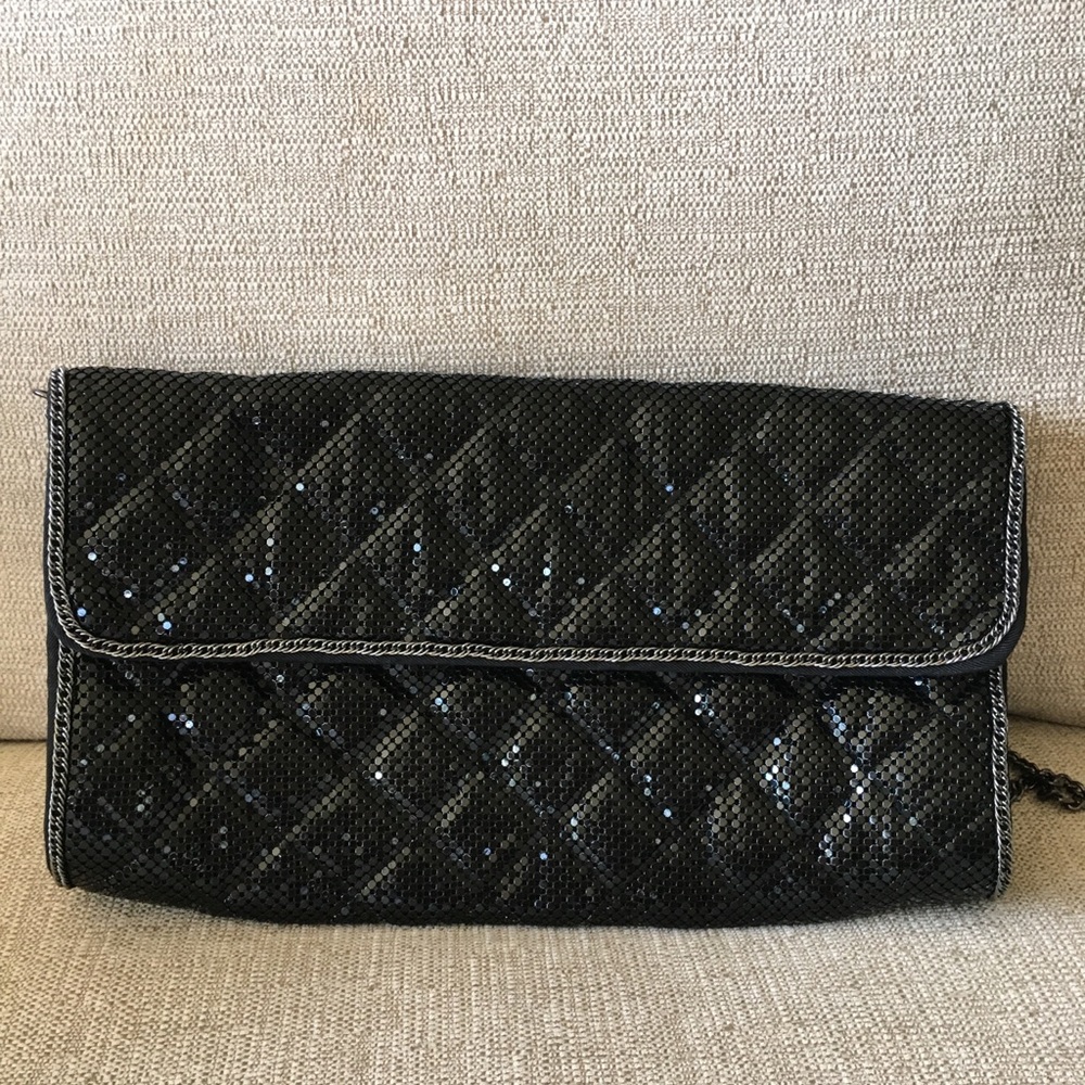 Sparkly black bcbgmaxazria clutch